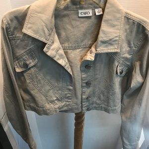 Cato Khaki Half Waist Denim Jacket